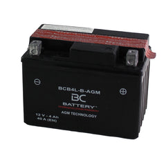 BCB4L-B-AGM| Batteria Moto AGM,YB4L-B/A, 12V, CCA: 4Amp, 40CCA,120x70x91mm - BC Battery Italian Official Website