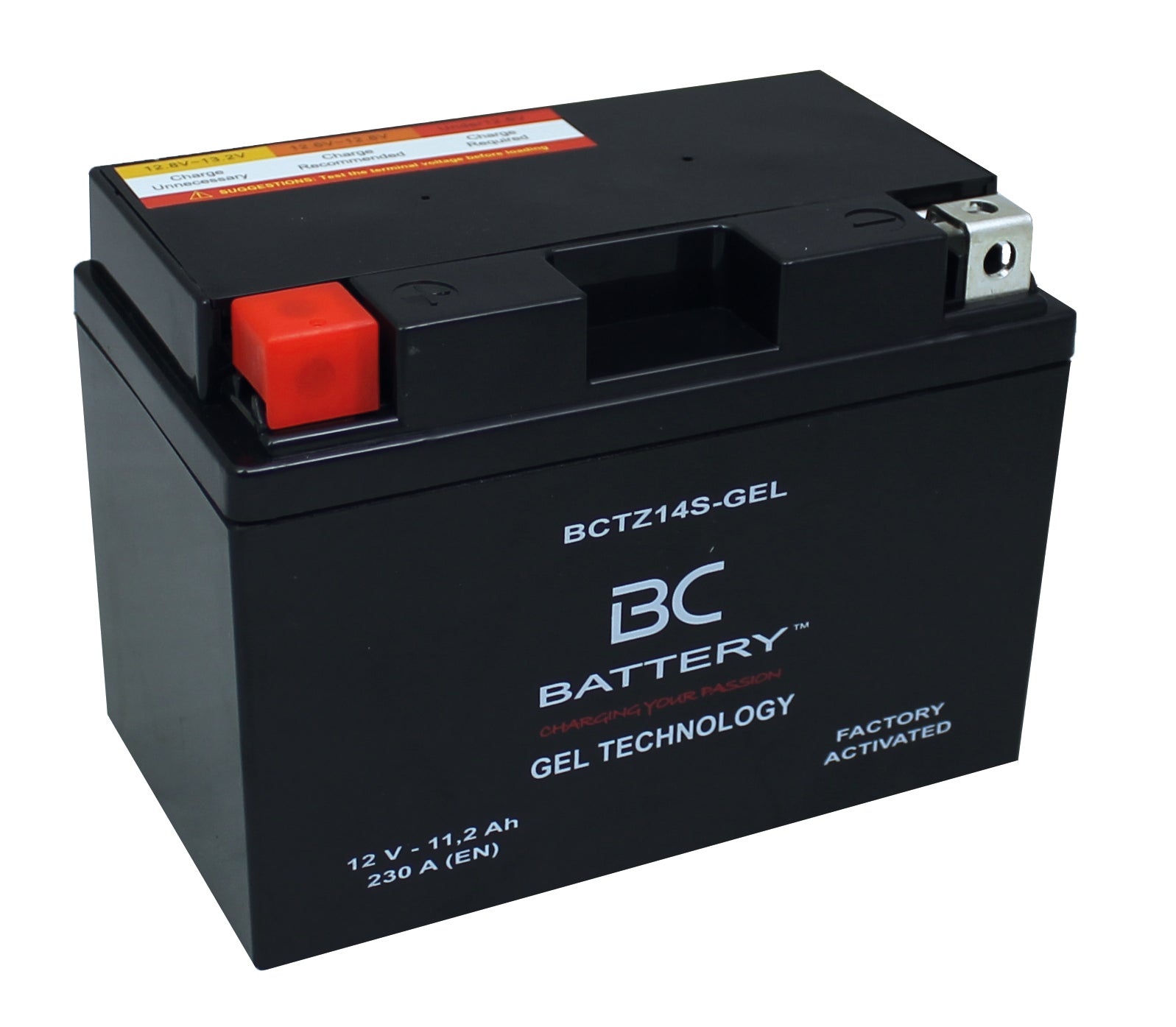 BCTZ14S-GEL| Batteria Moto al GEL,YTZ14S,12V, 11,2 Ah, CCA:230Amp, 150x87x110mm - BC Battery Italian Official Website