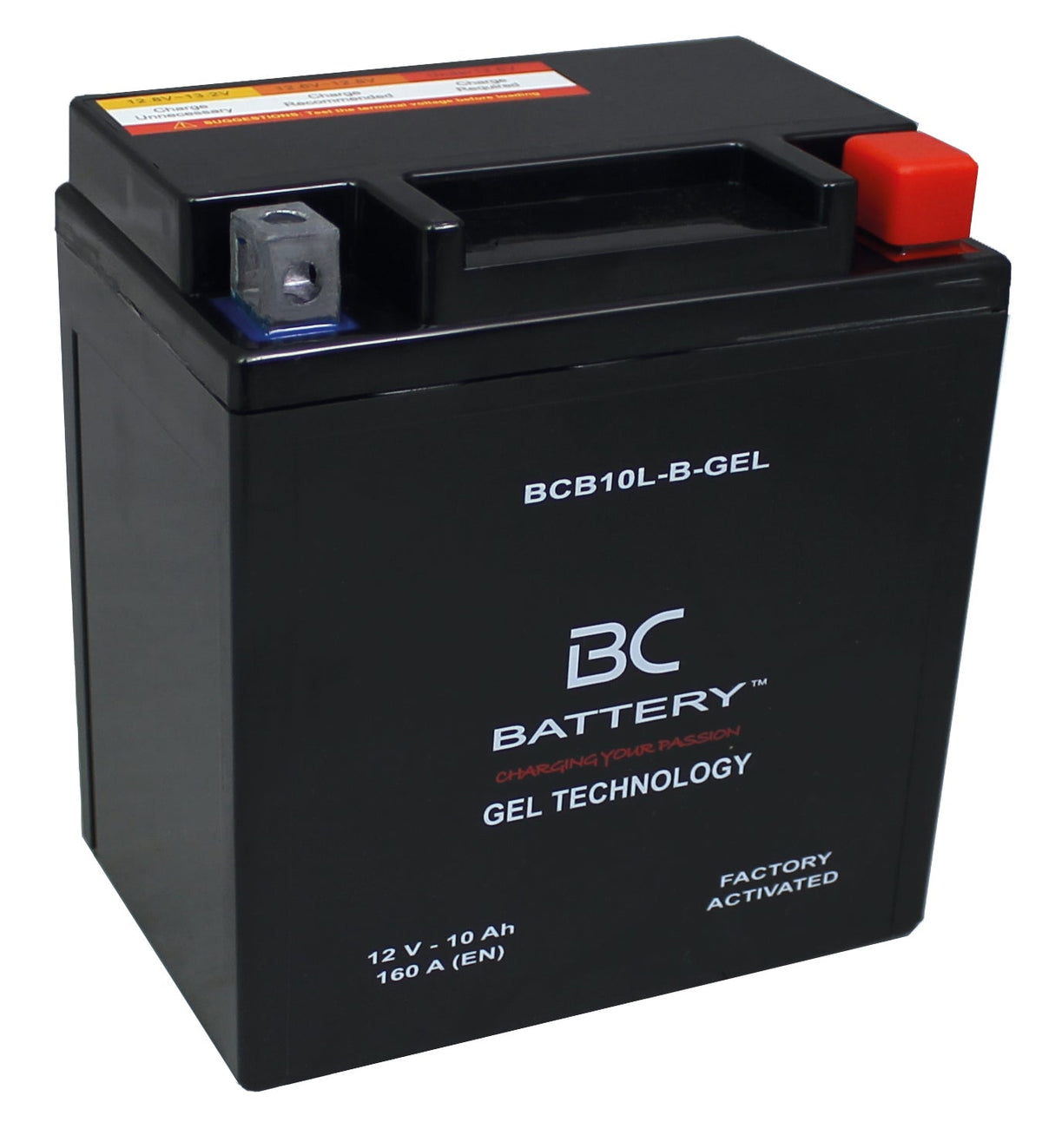BCB10L-B-GEL| Batteria Moto al GEL,YB10L-B/A2, 12V, 10Ah, CCA:160Amp, 134x89x145mm - BC Battery Italian Official Website