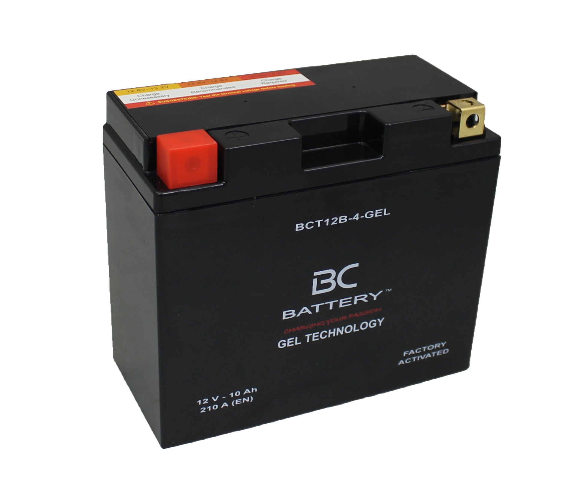 BCT12B-4-GEL| Batteria Moto al GEL,YT12B-BS, 12V, 10Ah, CCA: 210Amp,150x70x130mm - BC Battery Italian Official Website