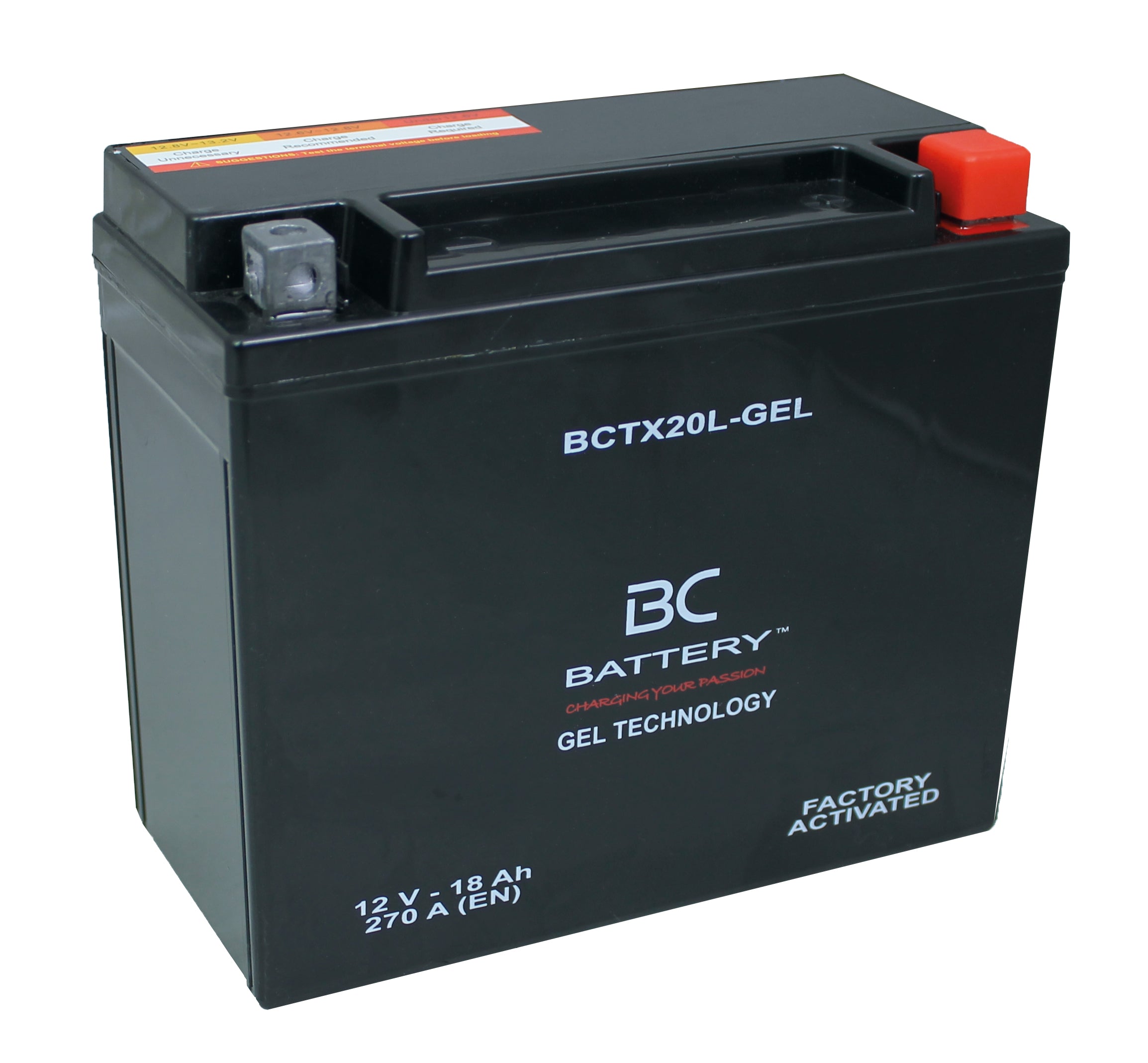 BCTX20L-GEL| Batteria Moto al GEL,YTX20L-BS,12V,18Ah,CCA: 270Amp,175x87x155 mm - BC Battery Italian Official Website