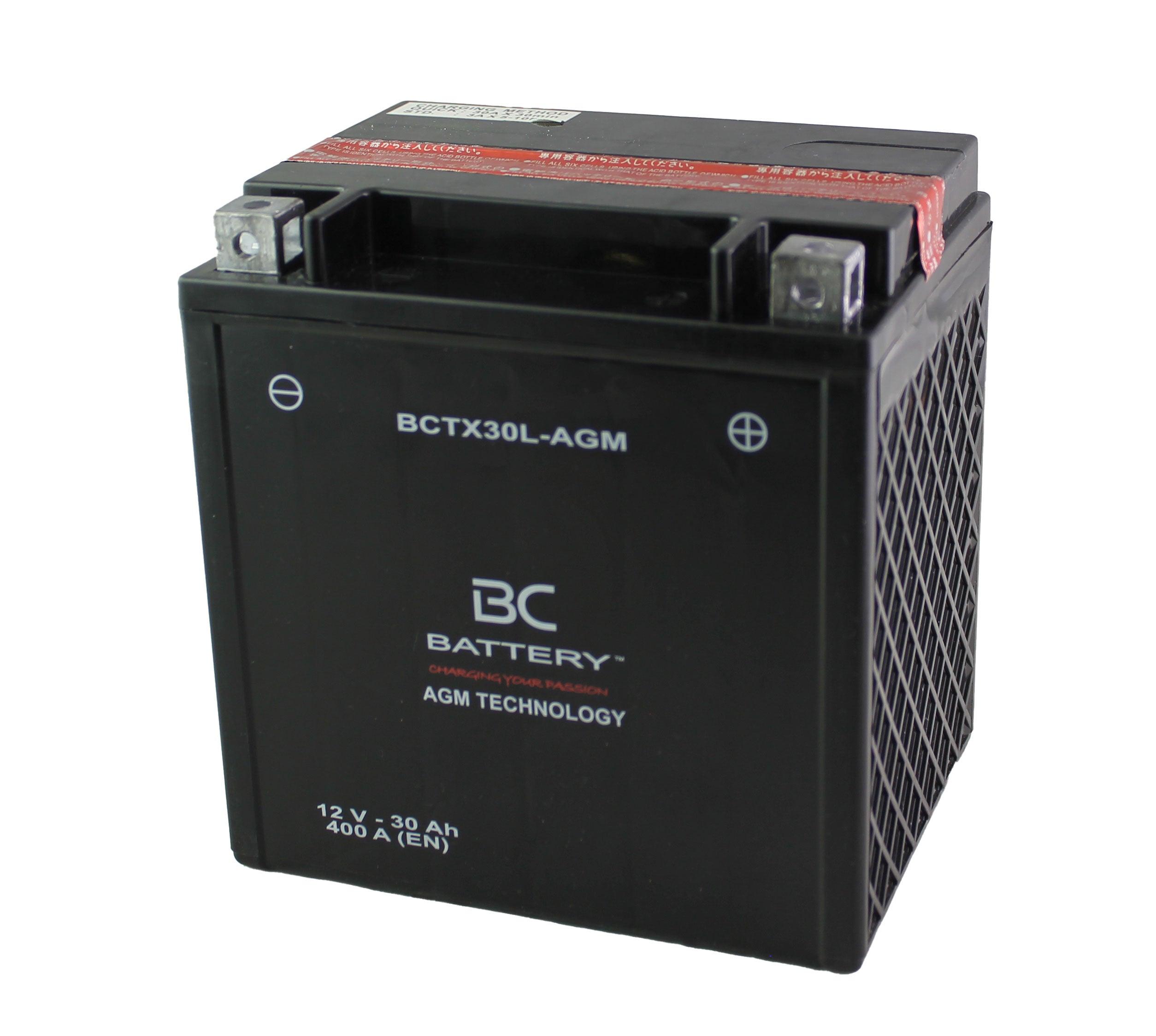 BCTX30L-AGM| Batteria Moto AGM,YIX30L-BS,12V,30 Ah, CCA: 400Amp,167x126x174mm - BC Battery Italian Official Website