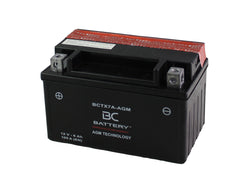 BCTX7A-AGM| Batteria Moto al AGM, YTX7A-BS, 12V, 6 Ah, CCA: 105 Amp, 150x87x94mm - BC Battery Italian Official Website