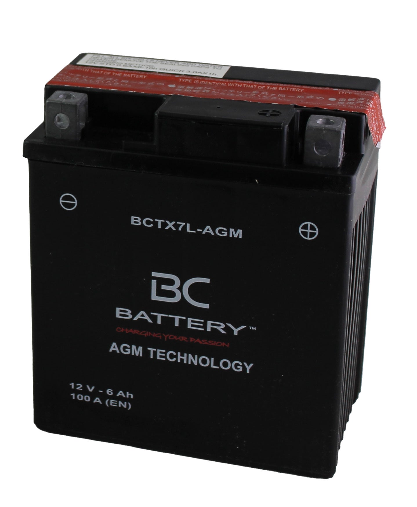 BCTX7L-AGM| Batteria Moto AGM, YTX7L-BS, 12V, 6Ah, CCA: 100Amp, 150x70x130mm - BC Battery Italian Official Website