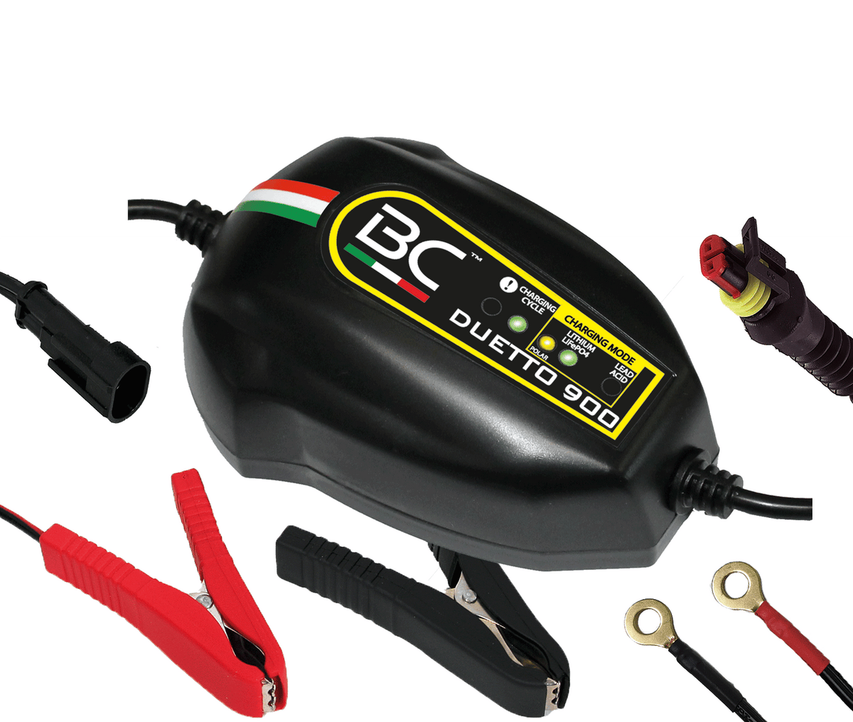 DUETTO 900, Chargeur et Mainteneur de Batterie Pomb/Acide & Lithium 1 Amp