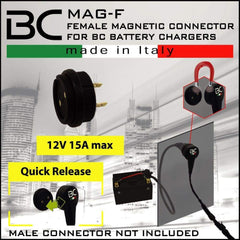 Connettore Magnetico a bordo veicolo per Caricabatteria BC MAG-F - BC Battery Controller